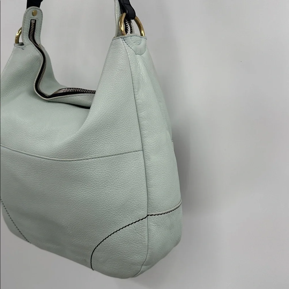 orYANY Stylish Two-Tone Mint and Gray Hobo Shoulder Bag with Crossbody Strap